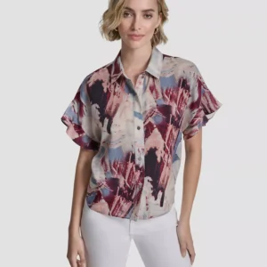 Women's Short-Sleeve Button-Front Shirt