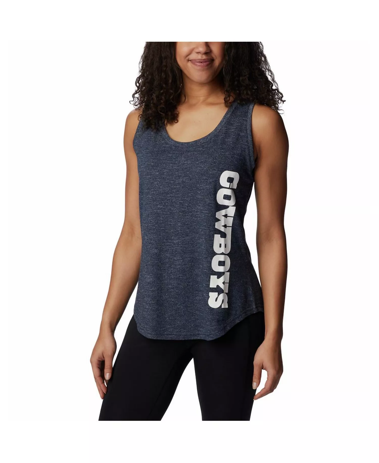 mni-b9443eca93e78a30f23ae07a383e07f4 Women's Navy Dallas Cowboys Cades Cape Omni-Wick Tri-Blend Tank Top