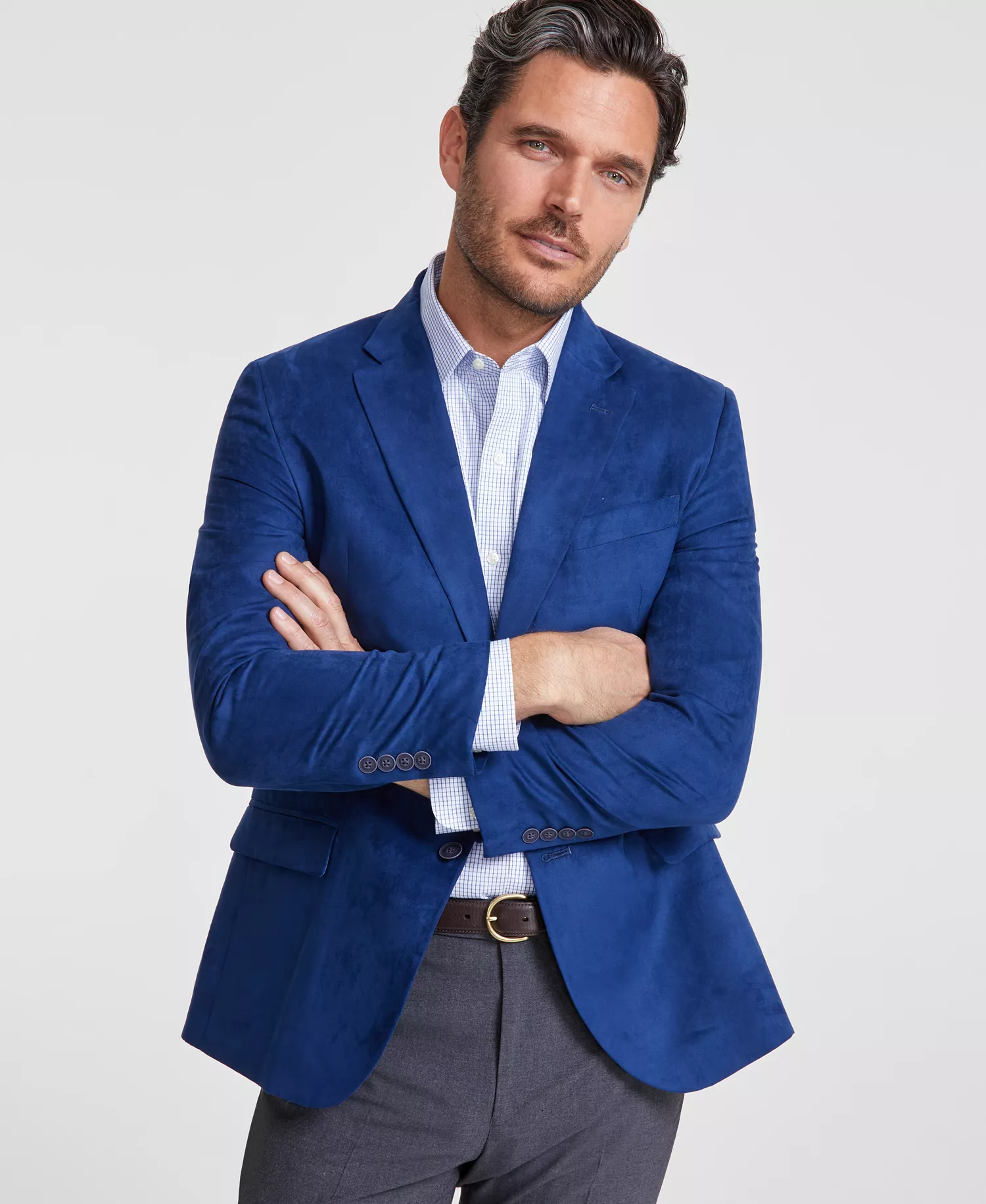 mni-b99af1626f707b98bf1c153e59876f43 Men's Modern-Fit Faux-Suede Sport Coat — изображение 3