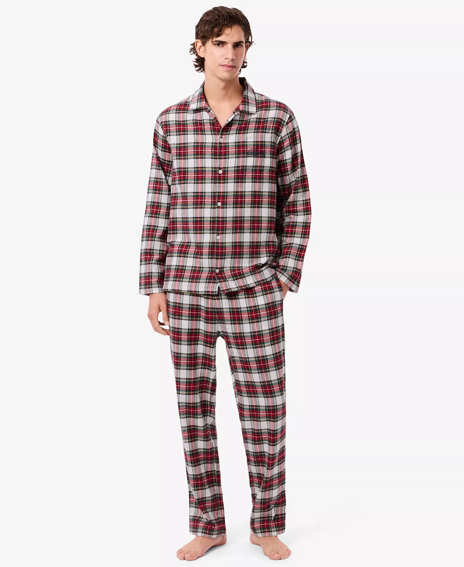 mni-b9fabd0cc0b8aa179e3255890f060bdf Men's 2-Piece Flannel Top and Pajama Set