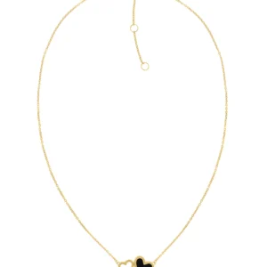 Enamel Heart Necklace in 18K Carnation Gold Plated