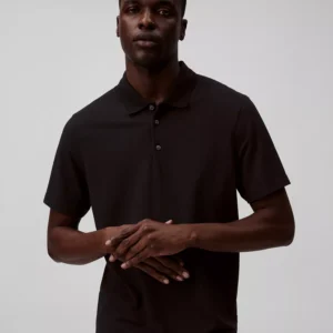 Men’s Short Sleeve Stretch Jacquard Polo Shirt