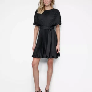 Women's Sunburst Pleated Fit & Flare Dress