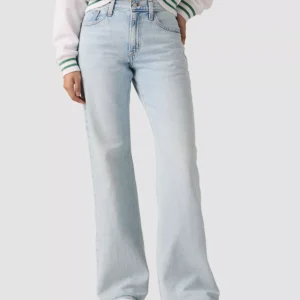 Women's Middy Loose Mid Rise Bootcut Jeans