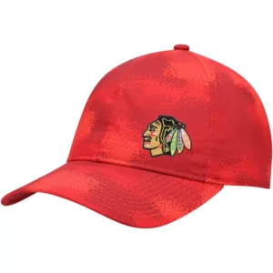Women's Red Chicago Blackhawks Camo Slouch Adjustable Hat