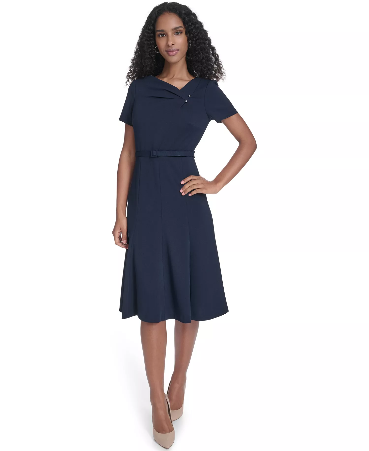 mni-bd0eda1c9d761b814d8ebd7754074871 Women's Square Neck Midi Dress — изображение 3