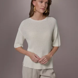 Women's Short-Sleeve Oversized Sweater