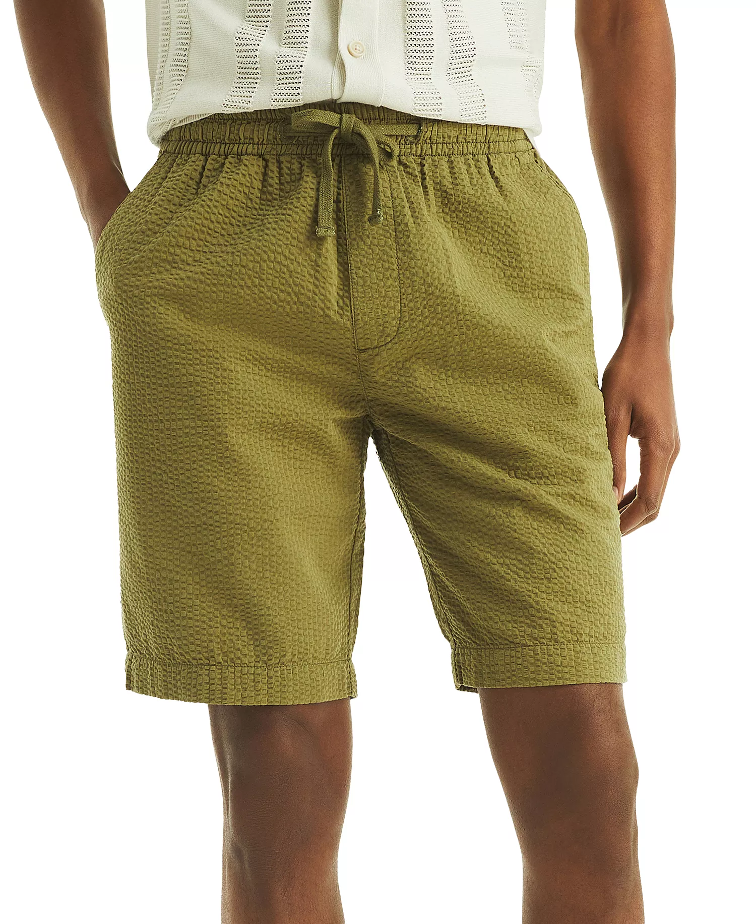 mni-bd56edea474516a2cb3acc48cd0f4e52 Men's Seersucker Drawstring 9.5" Shorts
