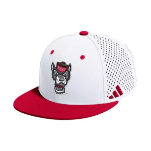 Men's White NC State Wolfpack On-Field Fitted Baseball Hat