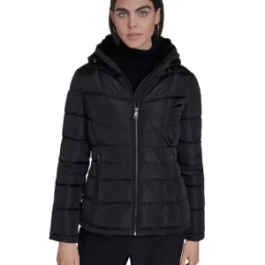 Women's Stand Collar Lined Puffer Jacket