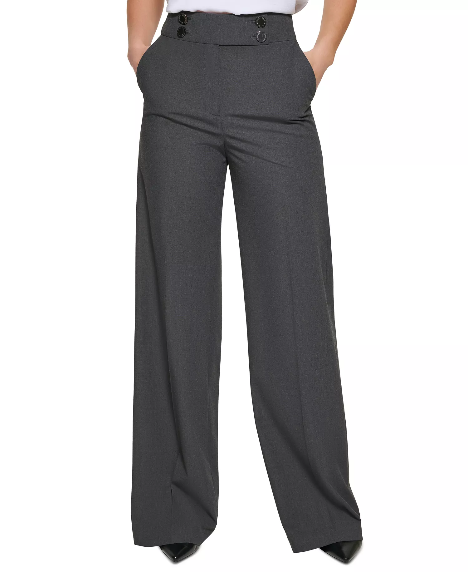 mni-bf75ec1bcb91cb628133d68c1592a0b3 Women's Whitney Button Front Wide Leg Pants — изображение 3