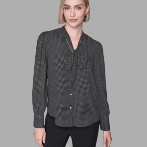 Women's V-Neck Button Down Blouse