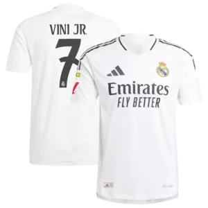 Men's Vini Jr. White Real Madrid 2024/25 Home Authentic Player Jersey