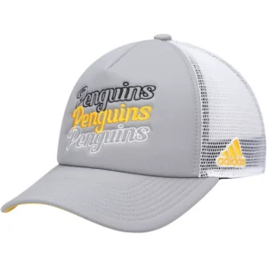 Women's Gray, White Pittsburgh Penguins Foam Trucker Snapback Hat
