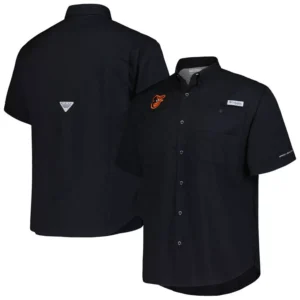 Men's Black Baltimore Orioles Tamiami Omni-Shade Button-Down Shirt