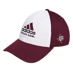 Men's White/Maroon Texas A M Aggies Slouch Adjustable Hat