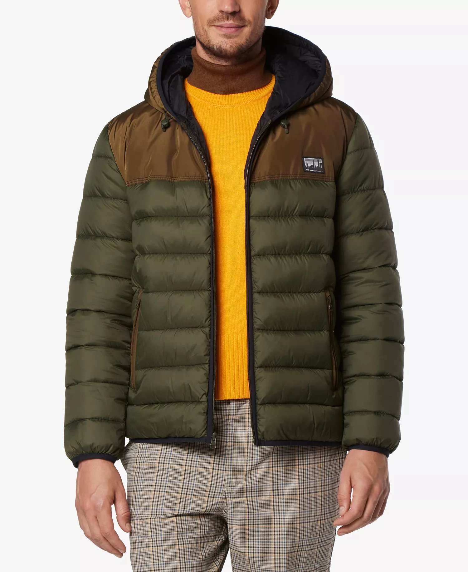 mni-c3aa6e1af9292483128bb88ee2b858d6 Men's Malone Mixed-Media Colorblocked Packable Hooded Jacket — изображение 3