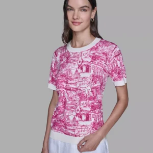 Women's Printed Short-Sleeve Top