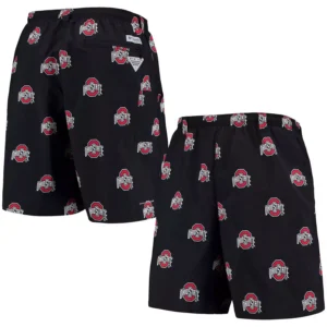 Men's Black Ohio State Buckeyes Backcast II 8" Omni-Shade Hybrid Shorts