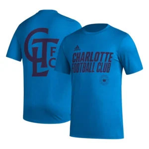 Men's Blue Charlotte FC Team Jersey Hook AEROREADY T-shirt
