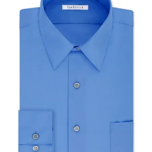 Men's Bigger Fit Wrinkle Free Poplin Solid Dress Shirt