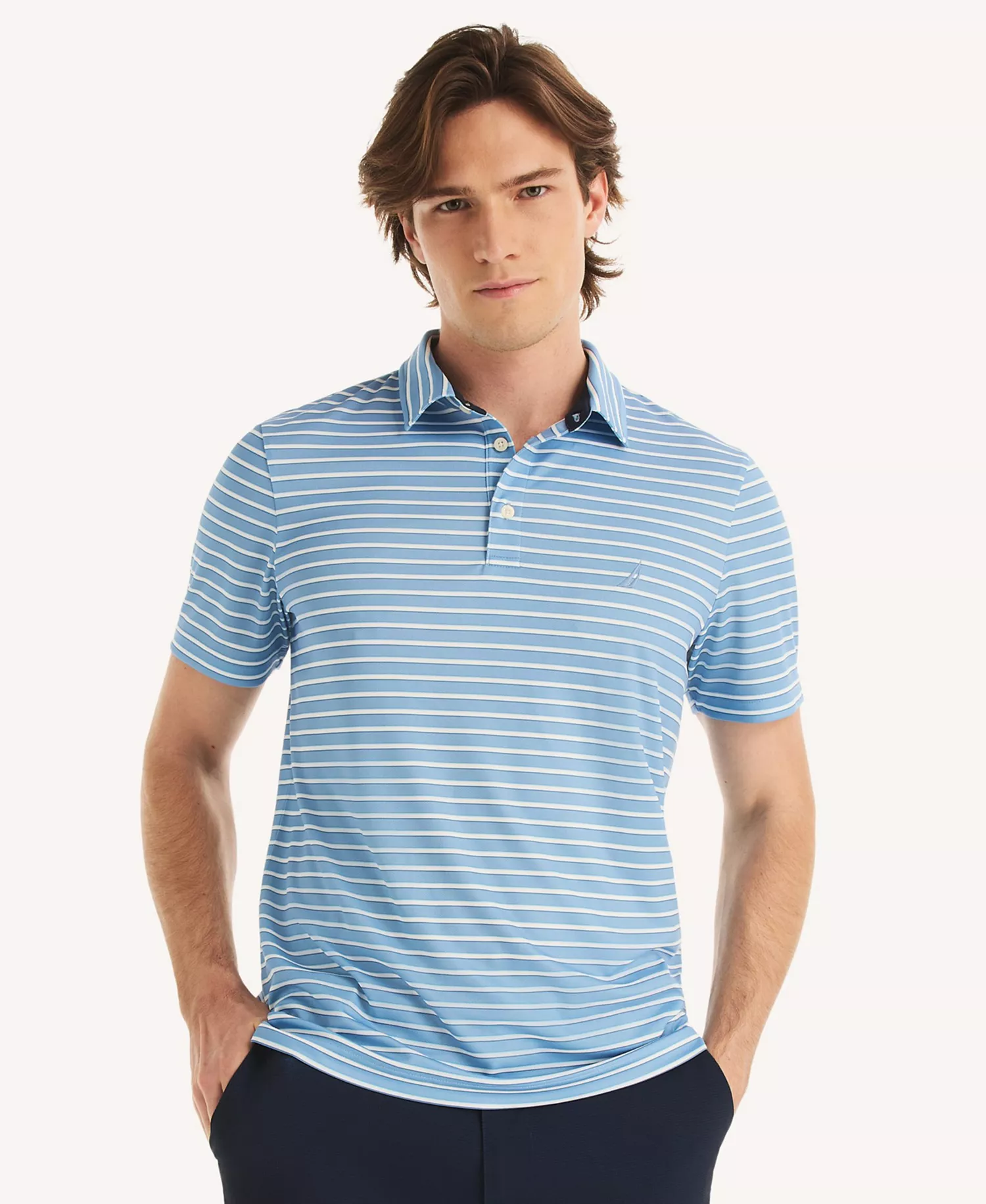 mni-c78d19f3df1e25b292dd65f18a08e7dd Men's Short-Sleeve Stripe Print Golf Polo Shirt — изображение 5