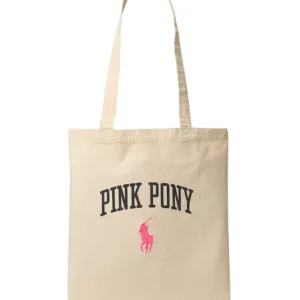 Men's Pink Pony Twill Shopper Tote