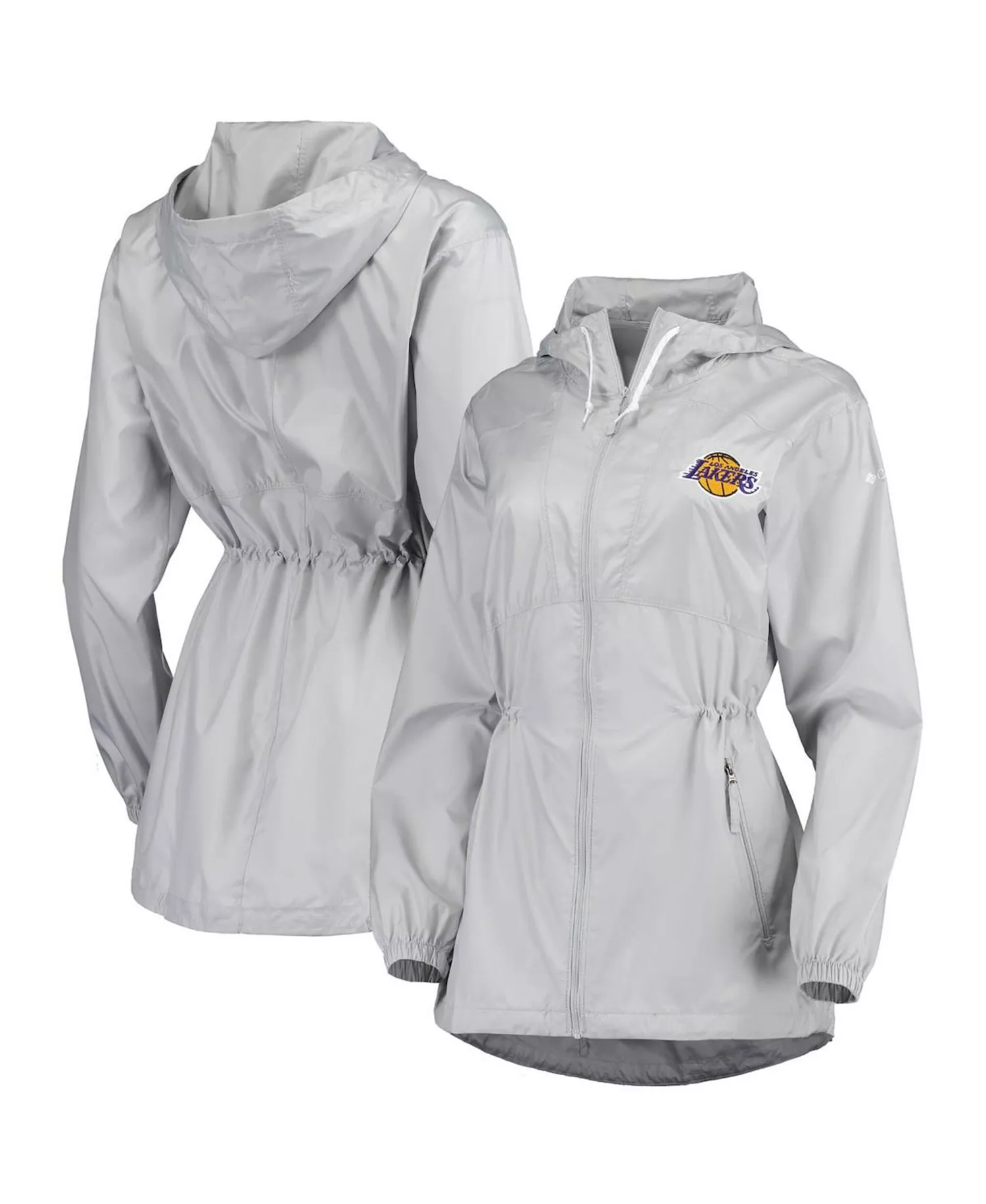mni-c82e06437361981c36d73fe7bf297900 Women's Gray Los Angeles Lakers Flashback Full-Zip Jacket