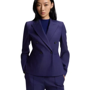 BOSS by Women's Virgin-Wool Twill Slim-Fit Blazer