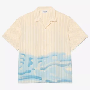 Men's Relaxed-Fit Striped Crocodile Shirt