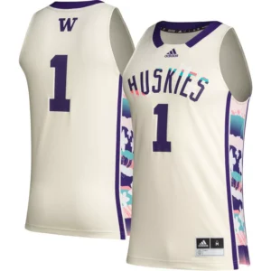 Men's #1 Khaki Washington Huskies Honoring Black Excellence Basketball Jersey