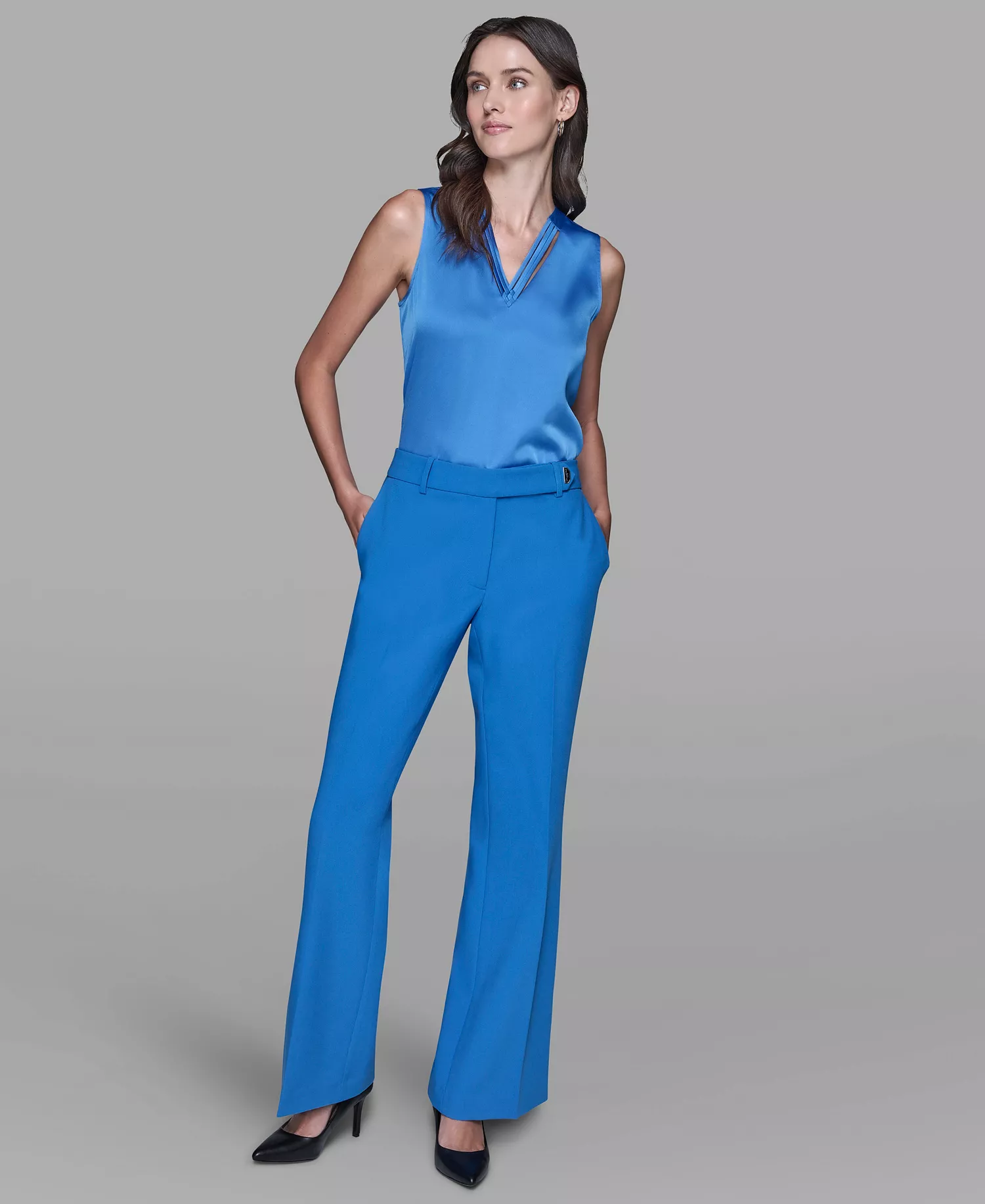 mni-ca90cedcb4df90f1651be7f93e10d5c5 Women's Flared Invisible Zipper Pants