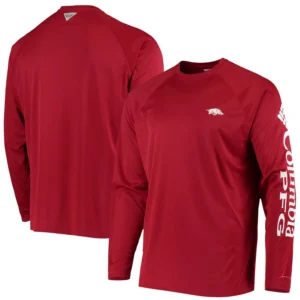 Men's PFG Cardinal Arkansas Razorbacks Terminal Tackle Omni-Shade Long Sleeve T-shirt