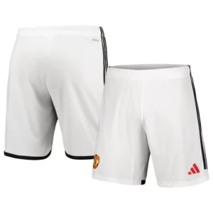 Men's White Manchester United 2023/24 Home Replica Shorts
