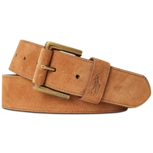 Men's Roller-Buckle Suede Belt