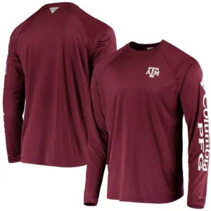Men's PFG Maroon Texas A M Aggies Terminal Tackle Omni-Shade Long Sleeve T-shirt