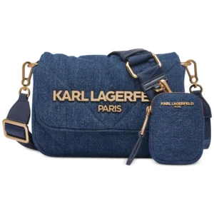 Voyage Quilted Denim Crossbody Bag
