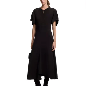 BOSS by Women's Keyhole-Neckline Soft Crepe Dress
