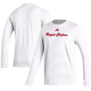 Men's White Louisiana Ragin' Cajuns Vault Script Creator Long Sleeve T-shirt