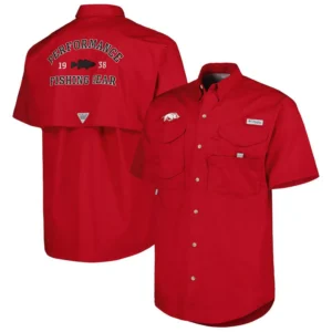 Men's Cardinal Arkansas Razorbacks Bonehead Button-Up Shirt