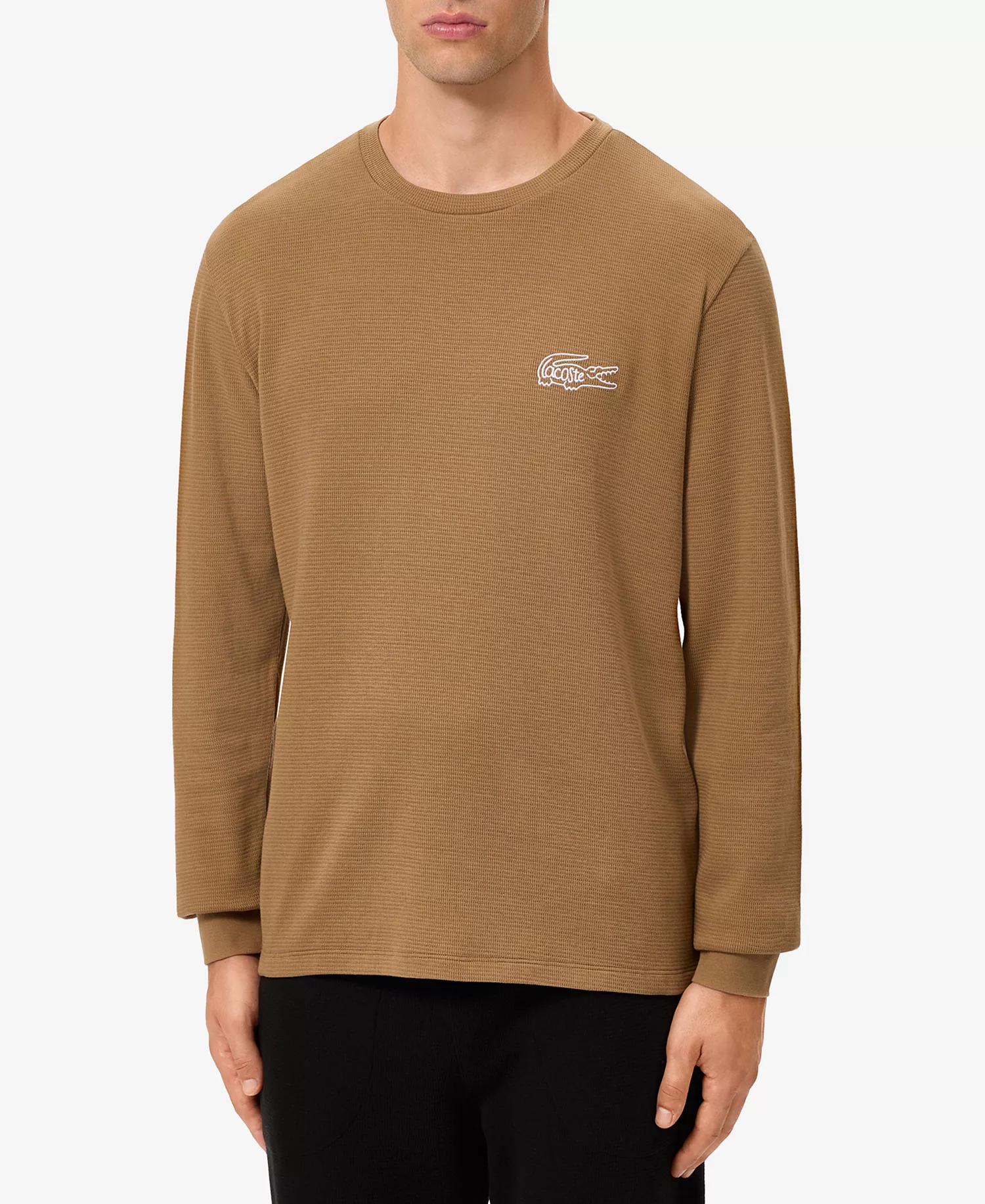 mni-d01f9a97a8201cb292b1142aaecf25f4 Men's Exclusive Crocodile Waffle-Knit Thermal Shirt — изображение 3