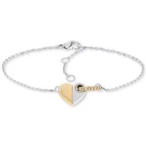 Pavé Ring & Heart Link Bracelet