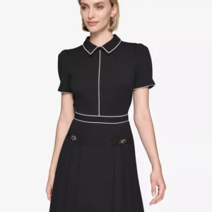 Women's Pleated-Skirt Dress