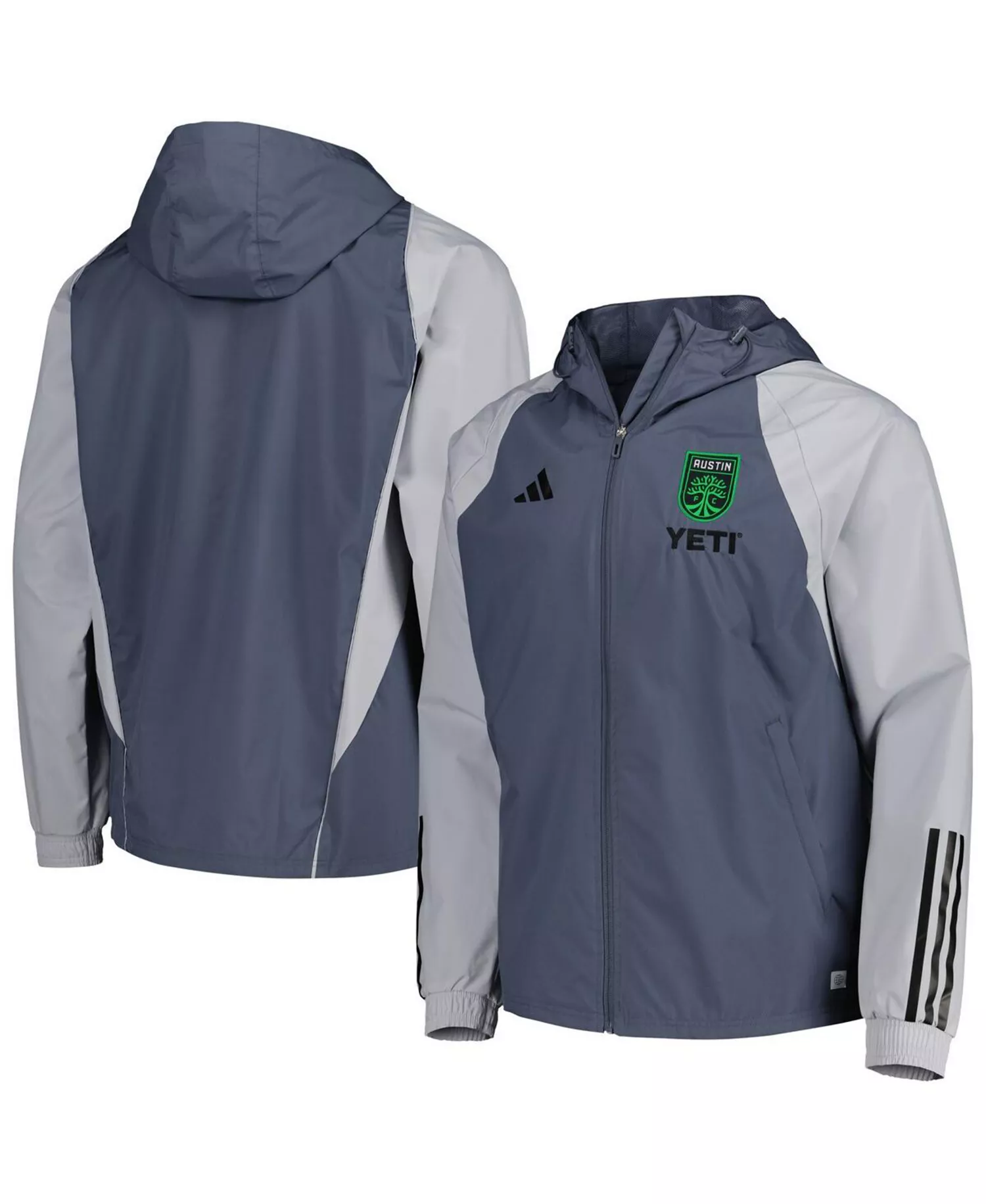 mni-d2729fa5c824fac3258ffae26843f8fb Men's Charcoal Austin FC All-Weather Raglan Hoodie Full-Zip Jacket