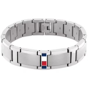 Men's Silver-Tone Stainless Steel Adjustable Bracelet