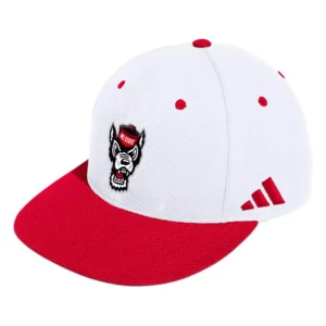 Men's White NC State Wolfpack On-Field Baseball Fitted Hat