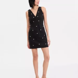 Women's Sleeveless Embellished V-Neck Mini Dress, Macy's Exclusive