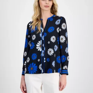 Women's Printed Button-Front Shirt