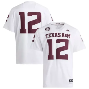 Men's 12 White Texas A M Aggies Premier Jersey