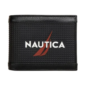 Men's Logo Rubber Leather Bifold Wallet